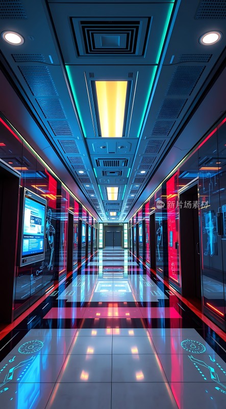 科技感走廊未来主义设计风格