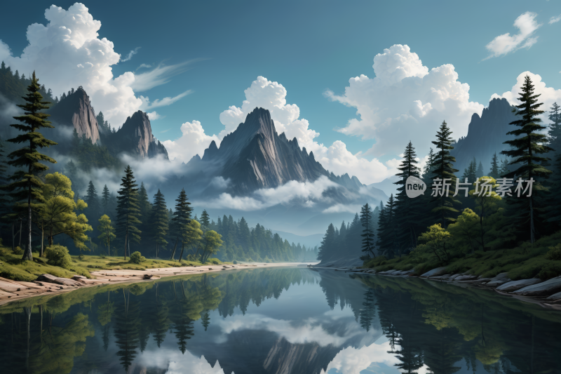 山景湖景高清风景图片