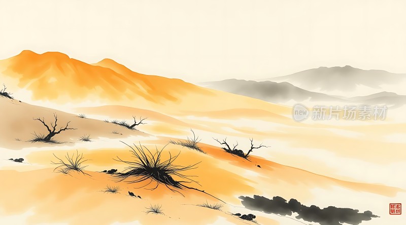 金色沙漠中的坚韧生命