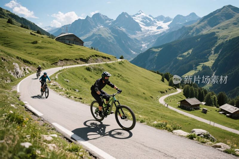 山地骑行风景图