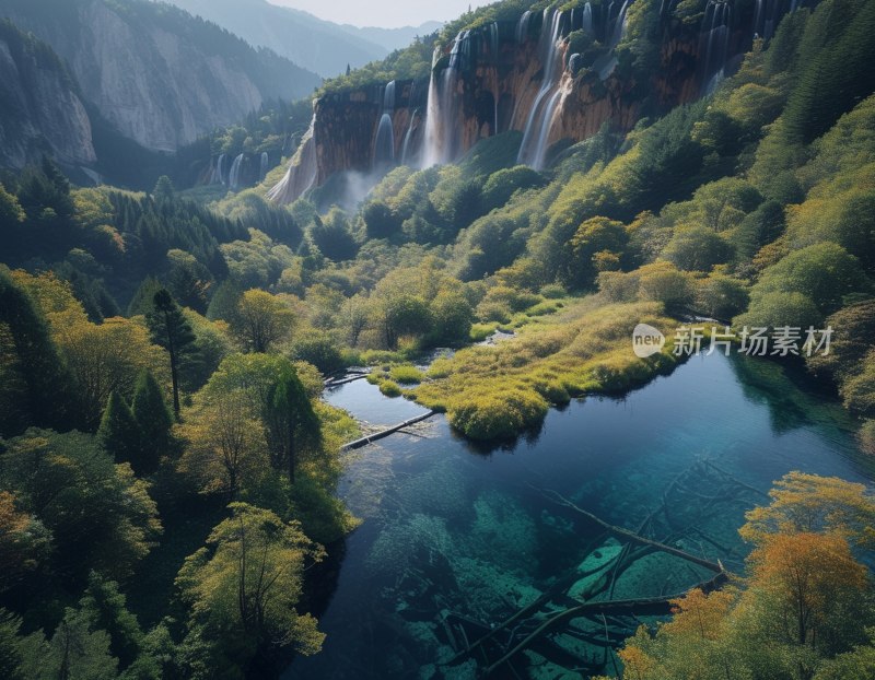九寨沟航拍美景