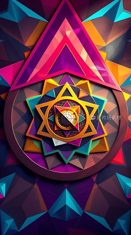 多彩几何艺术图案