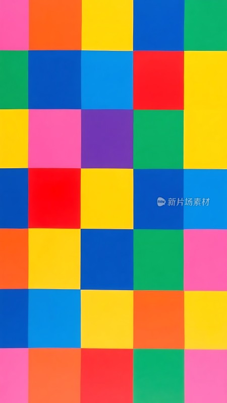 彩色方块拼接艺术