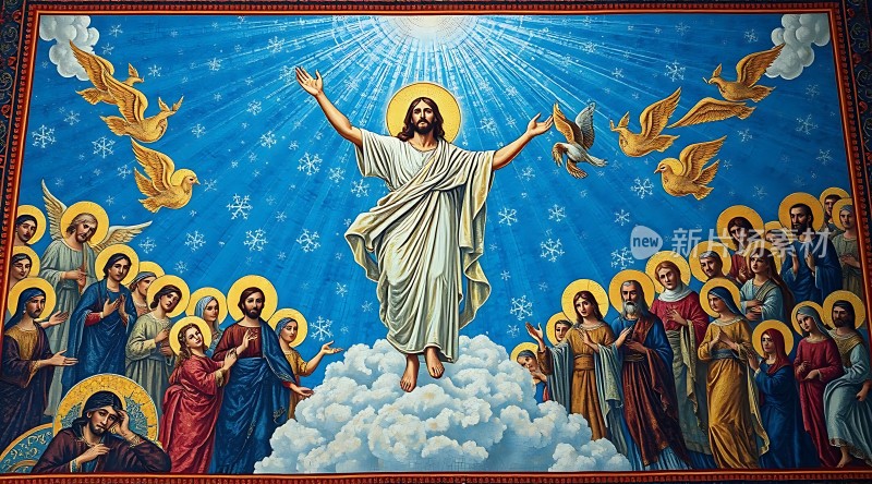 耶稣升天图