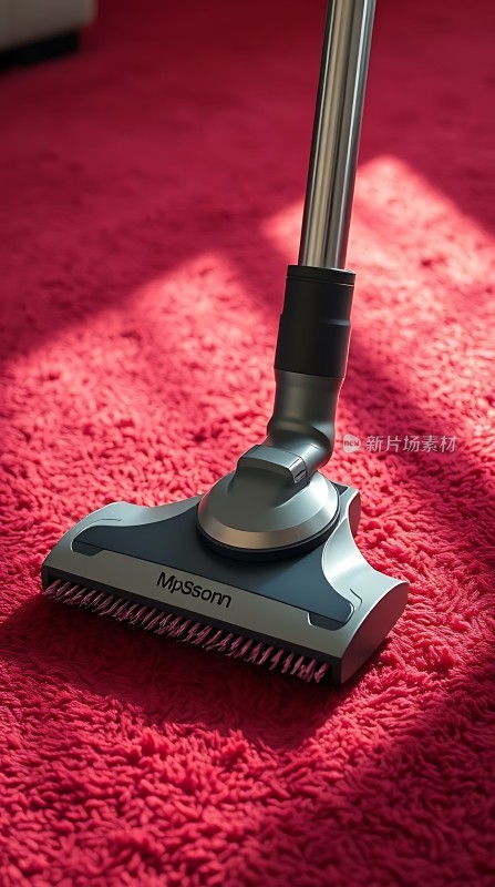 吸尘器清洁红色地毯