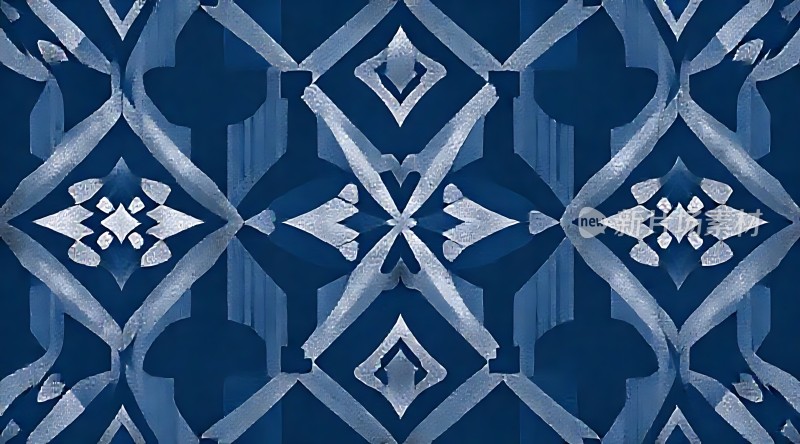 蓝色几何图案设计