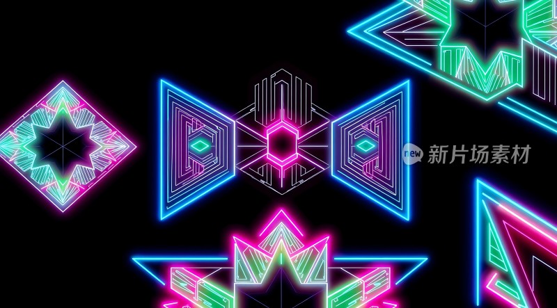 霓虹几何图案