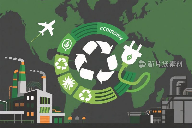 环保循环主题插画