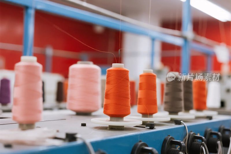 纺织车间线轴场景