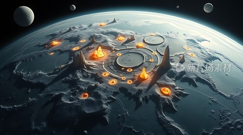 外星火山地貌奇观