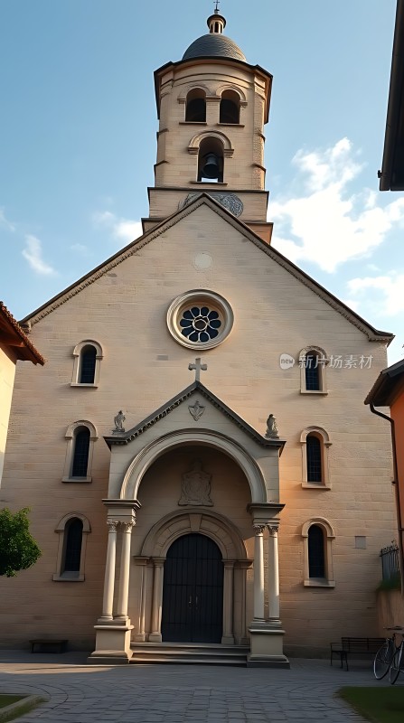 阳光下的教堂建筑