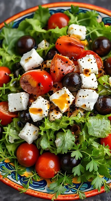 清新沙拉色彩缤纷健康美味！