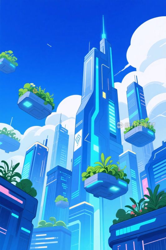 未来科幻城市插画