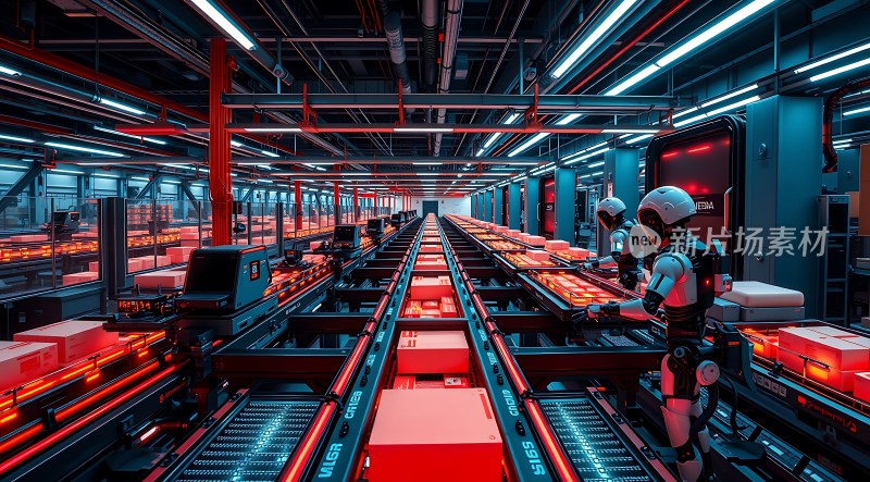 未来工厂智能机器人高效作业