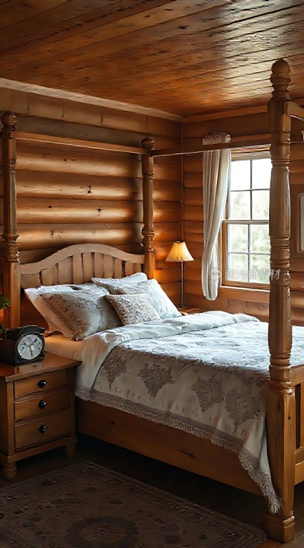 木屋卧室温馨宁静