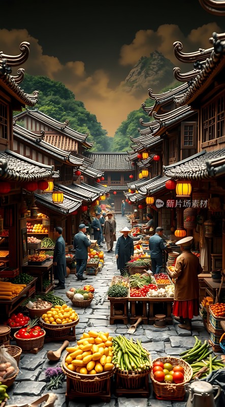 古街市集热闹非凡