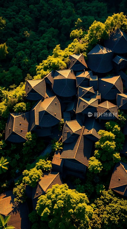 森林中的独特建筑群