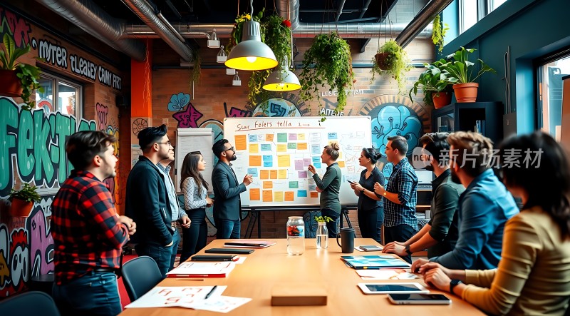 创意碰撞头脑风暴会议现场