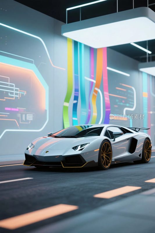 未来科技跑车场景