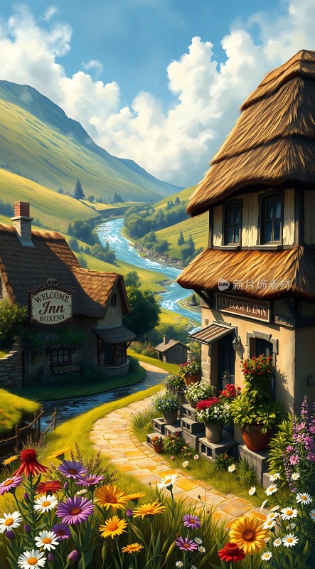 山谷中的温馨小屋