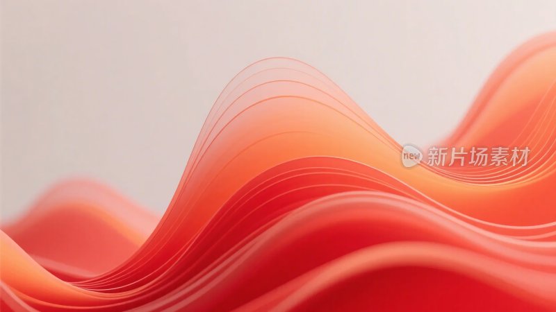 红色波浪抽象背景图案