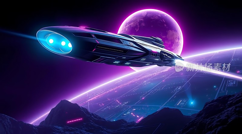 星际探险未来飞船与神秘星球