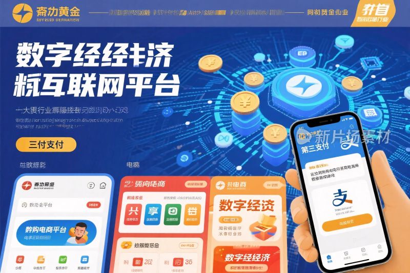 数字经济互联网平台宣传图