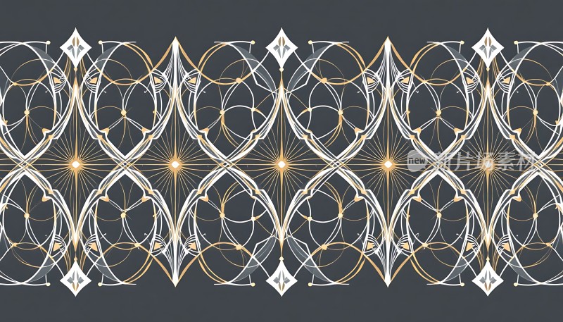 金色线条几何图案