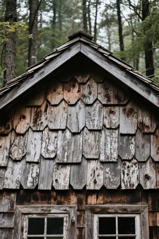 老木屋森林外景