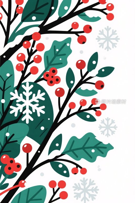 冬季圣诞插画设计