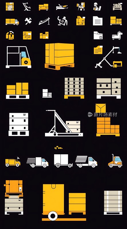 仓储物流图标集