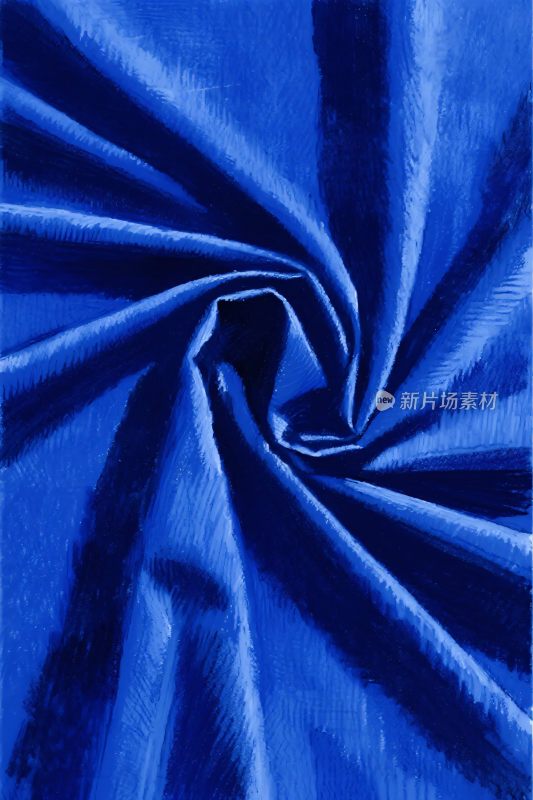蓝色织物布料特写