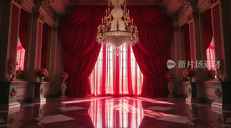红色宫殿里的奢华光影