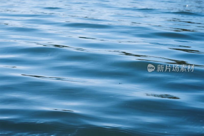 蓝色水面波纹景象