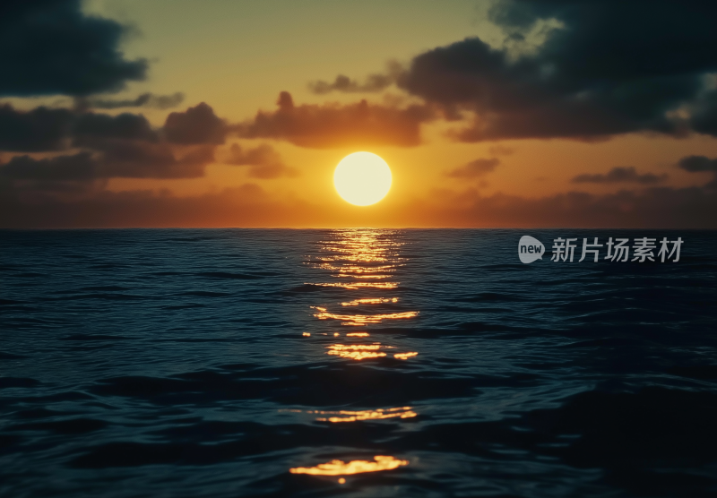 夕阳 大海 月圆 日出日落