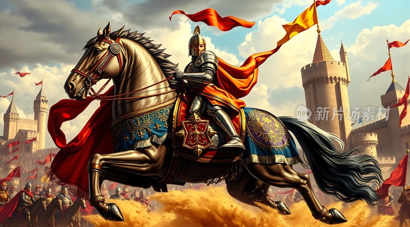 骑士与战马英勇出征