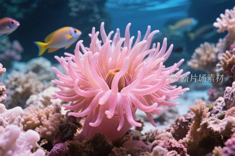 粉色海葵海洋场景