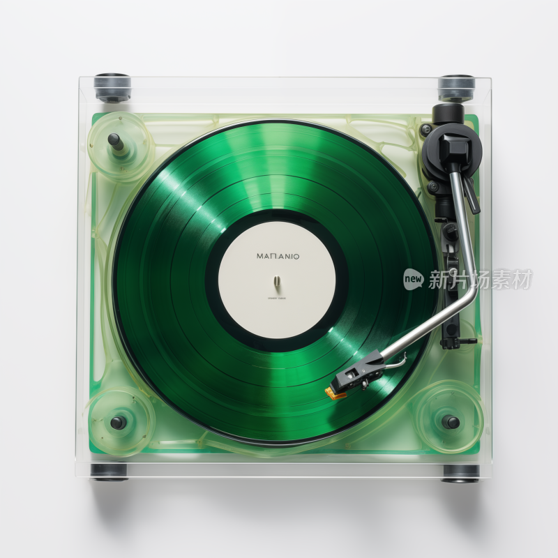 透明绿色唱片机