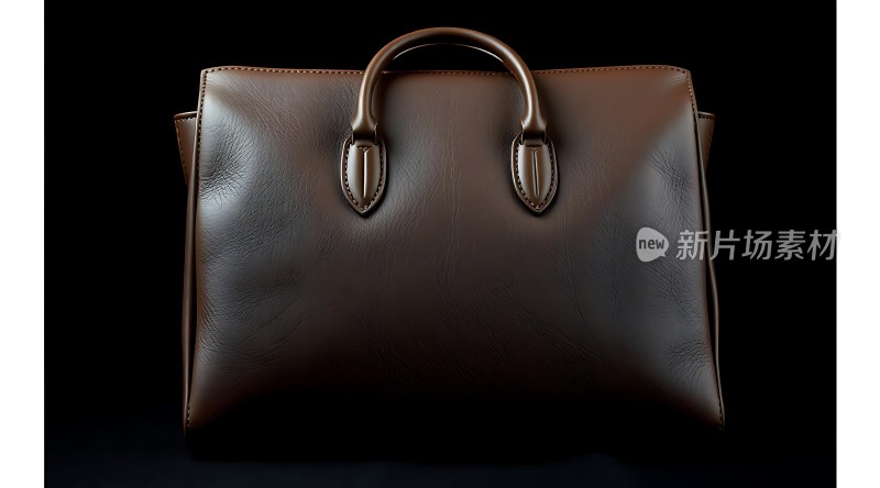 棕色皮质手提包简约大气