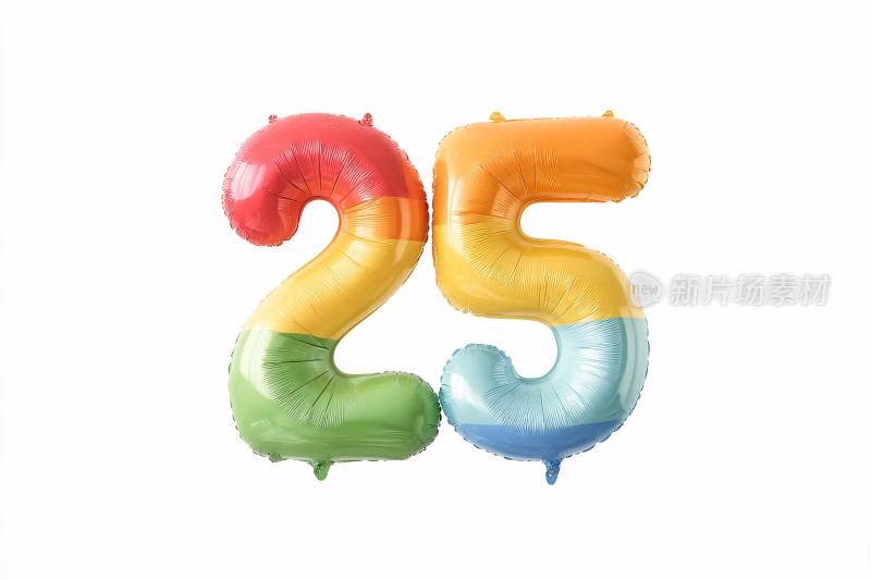 彩色数字气球