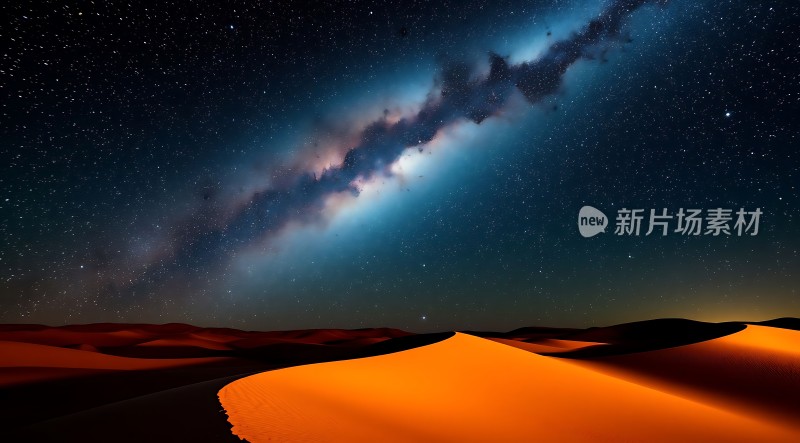 星空下的金色沙漠