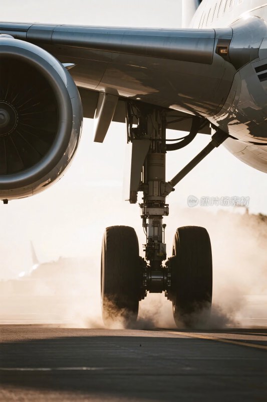 飞机起落架降落场景