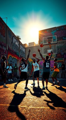 阳光下的街头篮球赛 阳光下的街头篮球赛