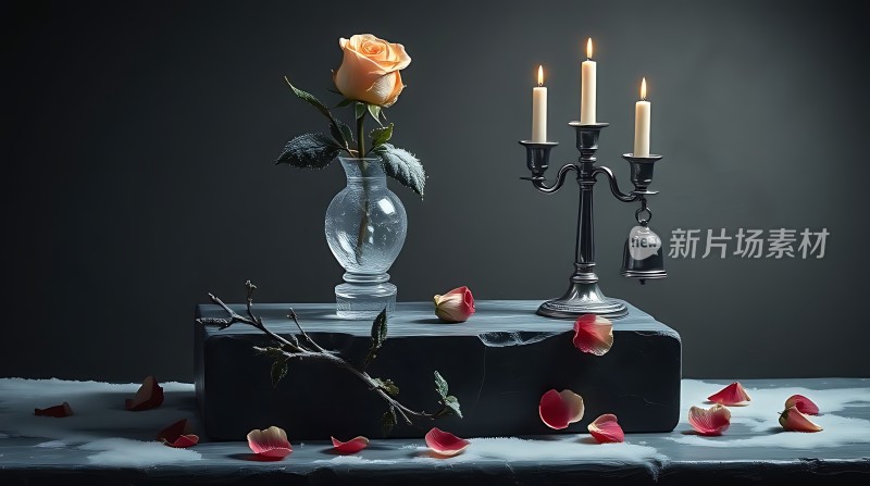 玫瑰与烛光