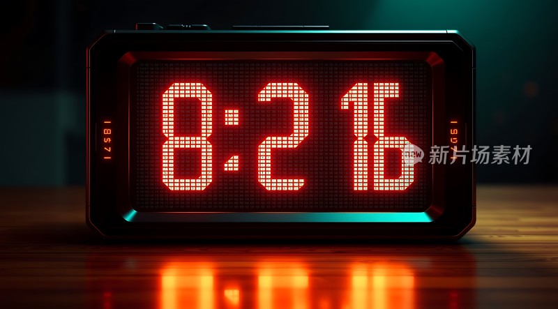 数字闹钟显示8:21 16