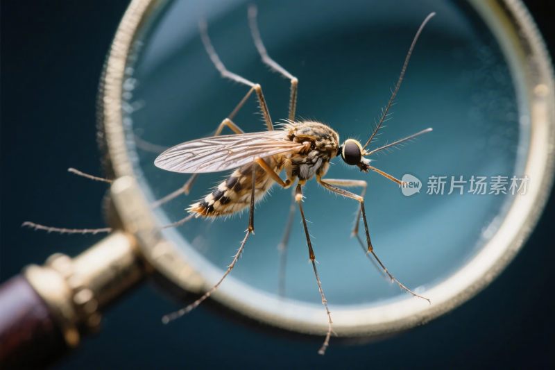 放大镜下蚊子特写