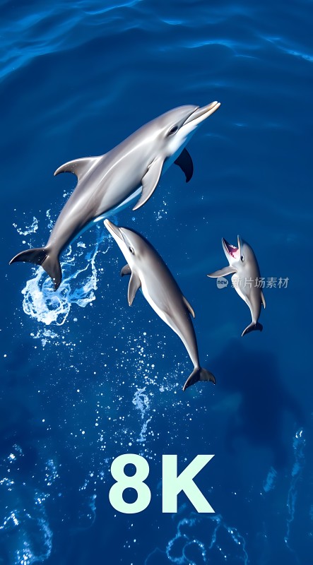 海豚跃起8K高清视觉盛宴