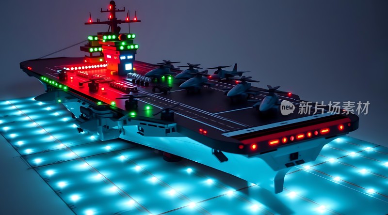 未来科技航母梦幻灯光盛宴