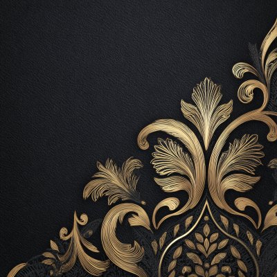 黑金奢华花纹背景图