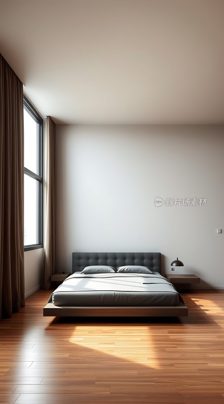 现代简约卧室阳光洒落宁静舒适